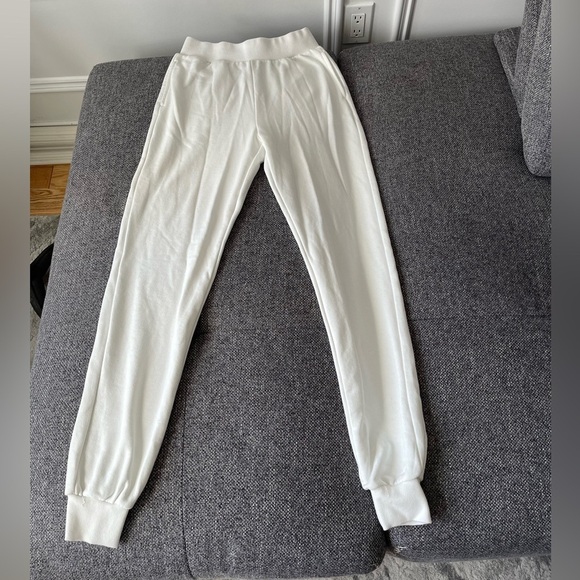 Women's white sweatpants - Picture 1 of 6